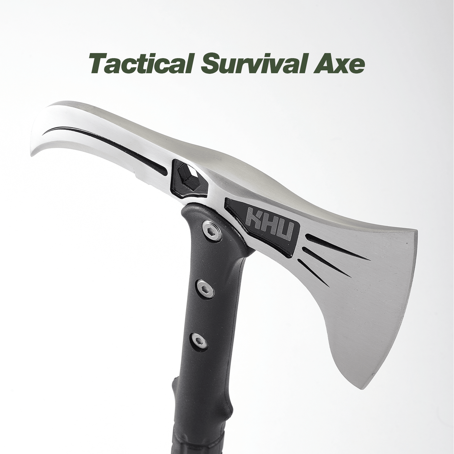 KHU Hacha Supervivencia Hacha leña Tomahawk Hacha Bushcraft Hacha de camping - Con Funda para Caza, Pesca, Camping, Outdoor, Supervivencia y Bushcraft