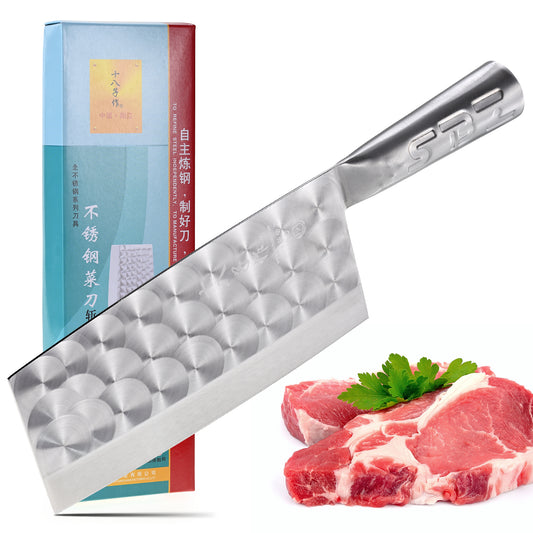 SHI BA ZI ZUO Meat Bone Cleaver Knife Professional Kitchen Knife Vegetable Knife for Effortless Precision Slicing and Chopping