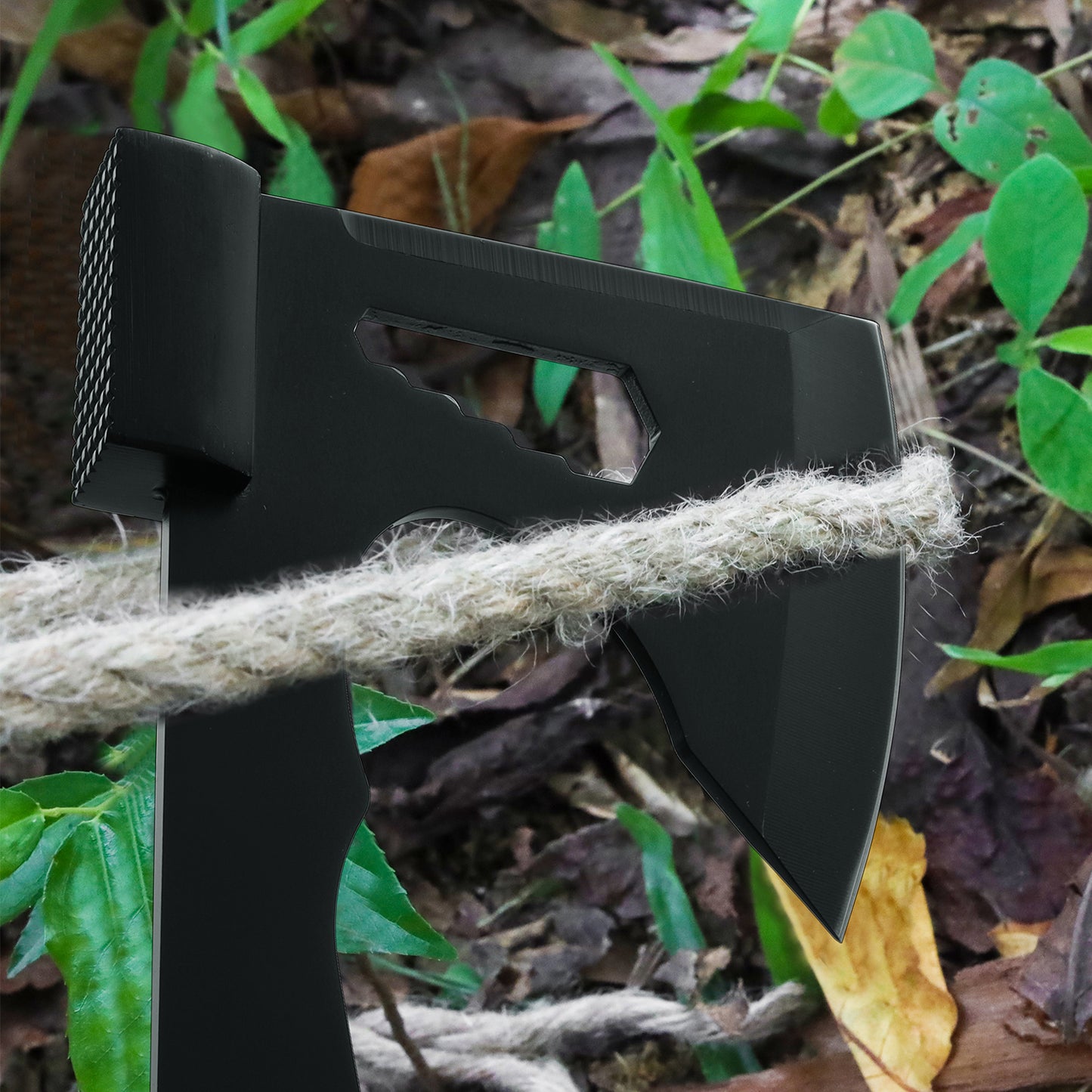 KHU Hacha Supervivencia Hacha leña Tomahawk Hacha Bushcraft Hacha de camping - Con Funda para Caza, Pesca, Camping, Outdoor, Supervivencia y Bushcraft