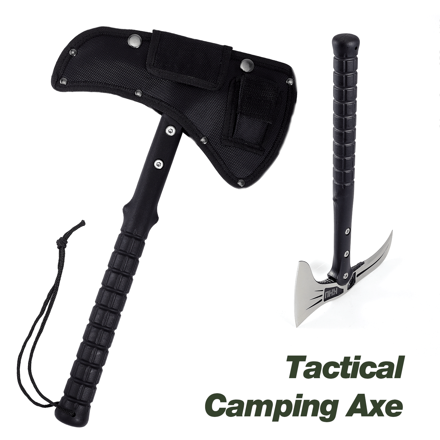 KHU Camping Axt Überlebensbeil Axt mit Scheide - Nylon Fiber Griff für Outdoor Jagd Wandern Camping Ausrüstung