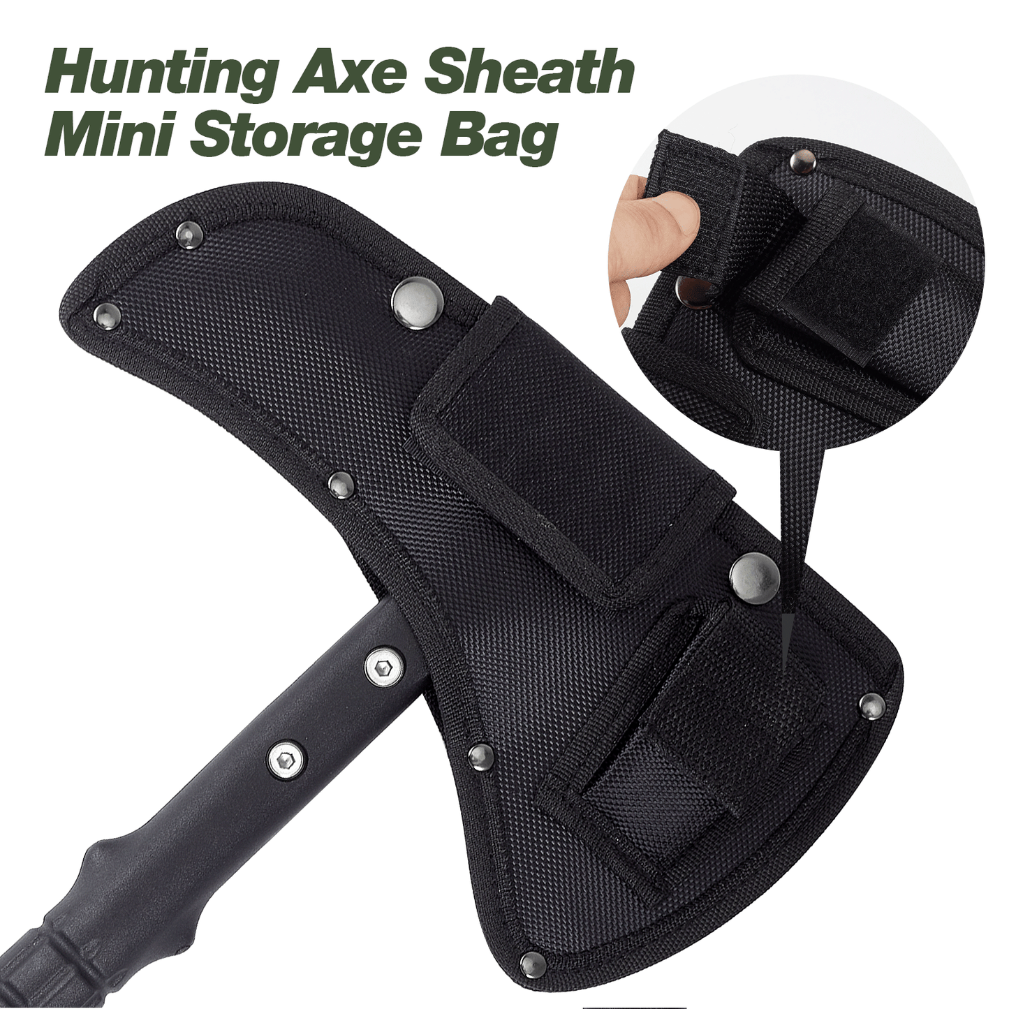 KHU Camping Axt Überlebensbeil Axt mit Scheide - Nylon Fiber Griff für Outdoor Jagd Wandern Camping Ausrüstung