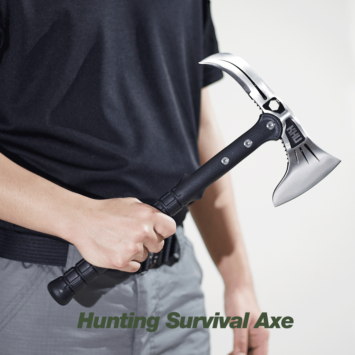 KHU Camping Axt Überlebensbeil Axt mit Scheide - Nylon Fiber Griff für Outdoor Jagd Wandern Camping Ausrüstung