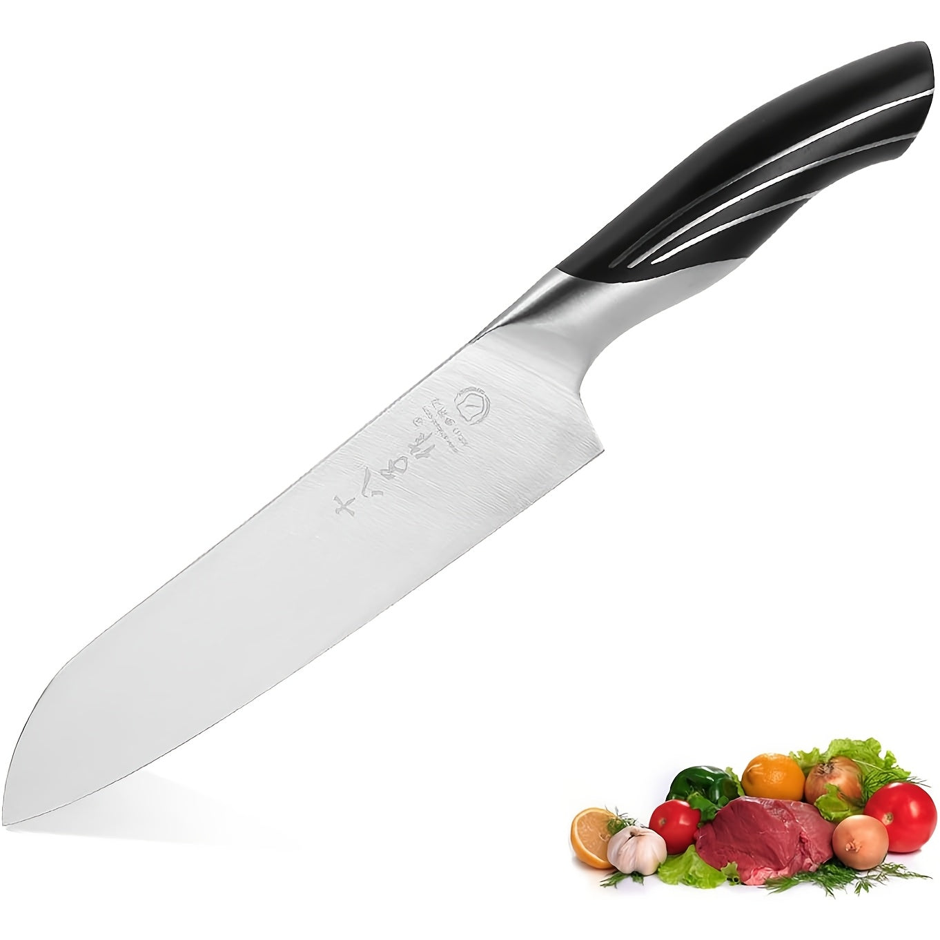 SHI BA ZI ZUO Professional Chef Knife,Stainless Steel Kitchen Knife with Ergonomic Handle for Meat and Vegetable Cutting