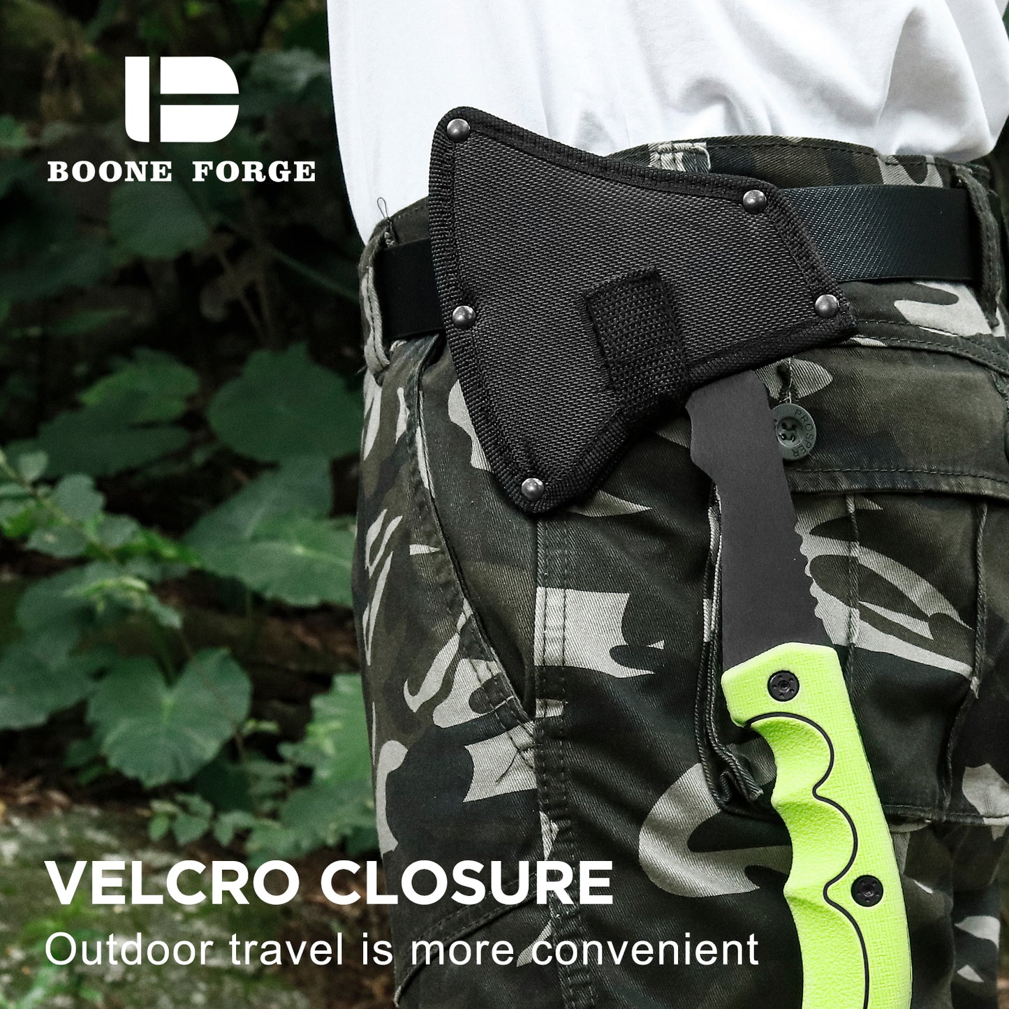 KHU Hacha Supervivencia Hacha leña Tomahawk Hacha Bushcraft Hacha de camping - Con Funda para Caza, Pesca, Camping, Outdoor, Supervivencia y Bushcraft